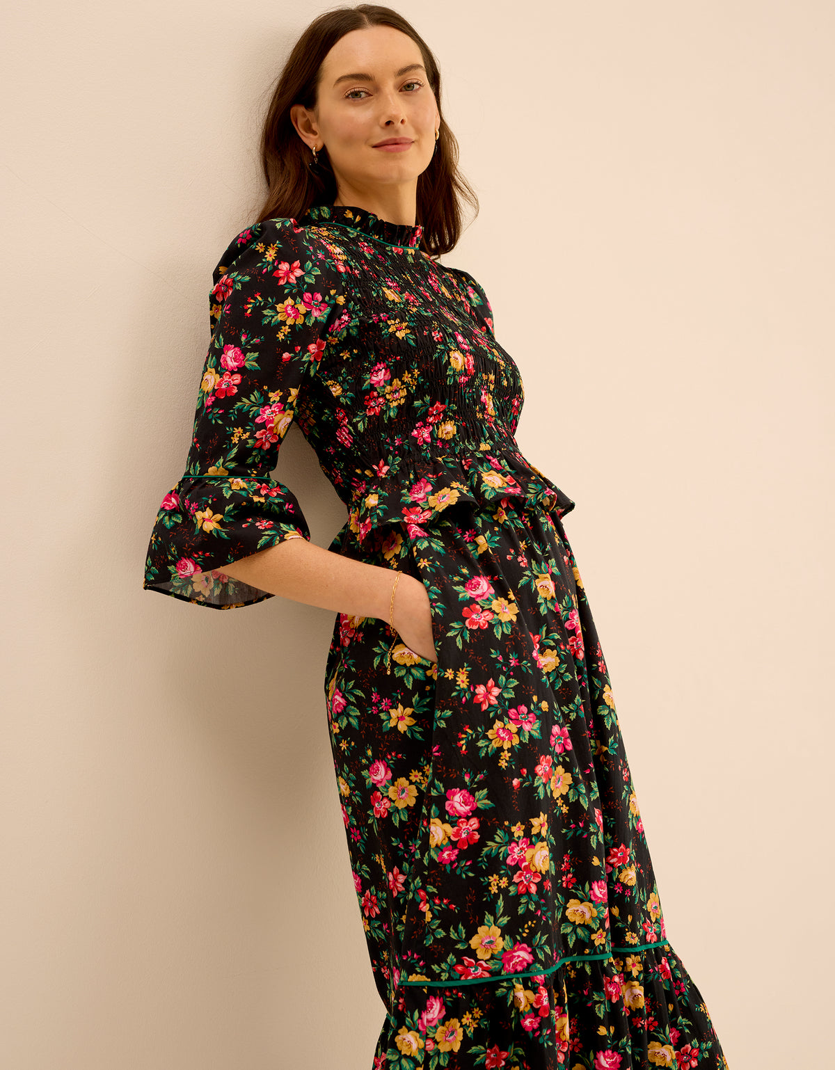 Pink City Prints Midnight Posey Ella Dress