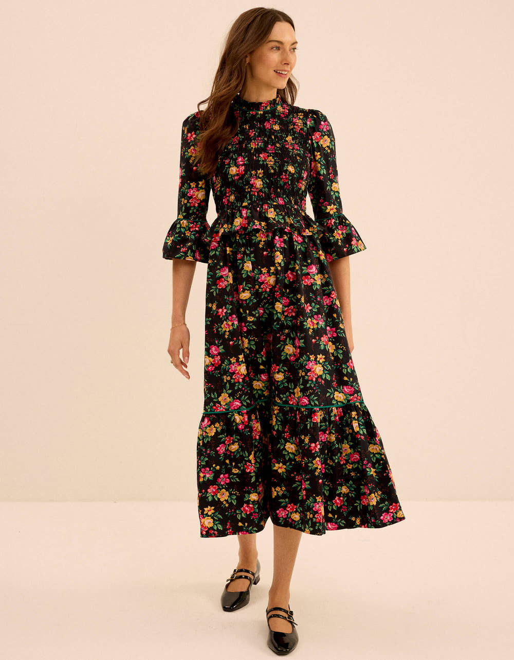 Pink City Prints Midnight Posey Ella Dress