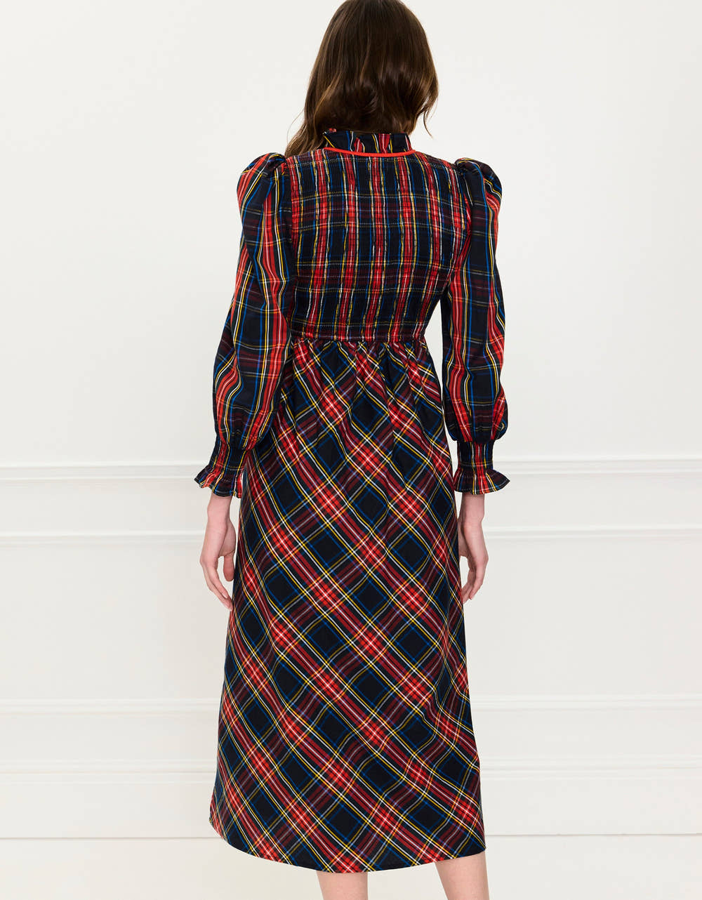 Pink City Prints Midnight Tartan Izzy Dress