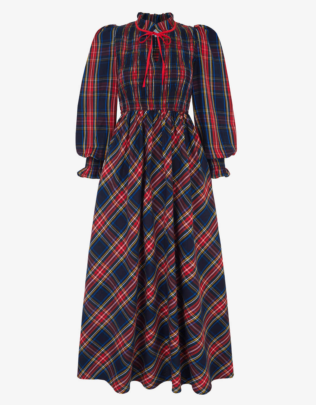 Pink City Prints Midnight Tartan Izzy Dress