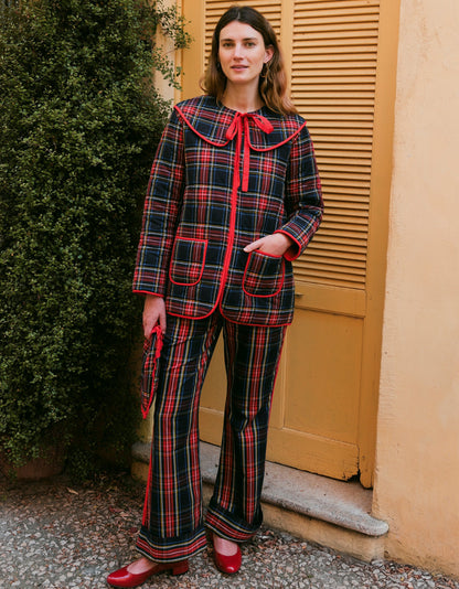 Pink City Prints Midnight Tartan Simone Jacket
