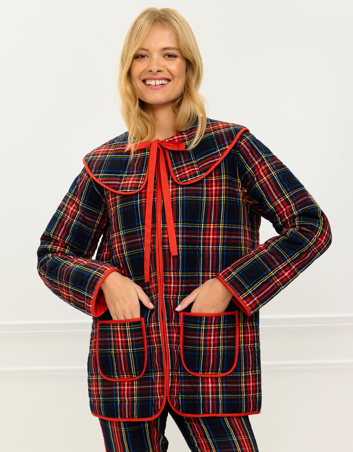 Pink City Prints Midnight Tartan Simone Jacket