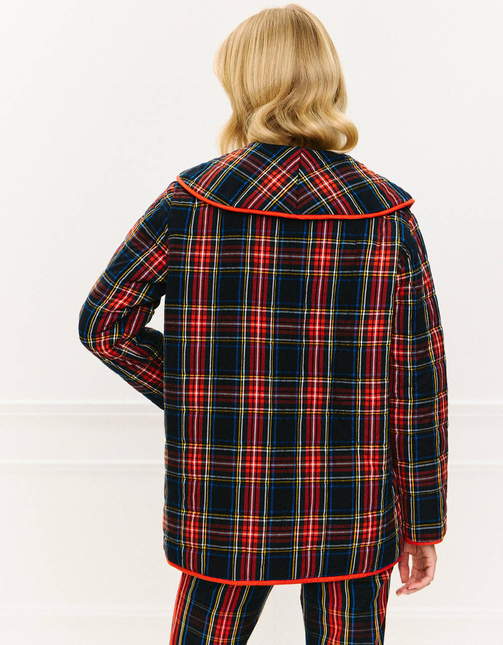 Pink City Prints Midnight Tartan Simone Jacket
