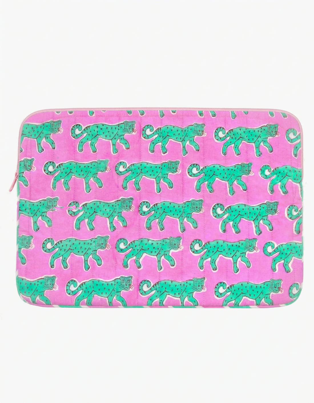 Pink City Prints Mint Leopard Laptop Cover