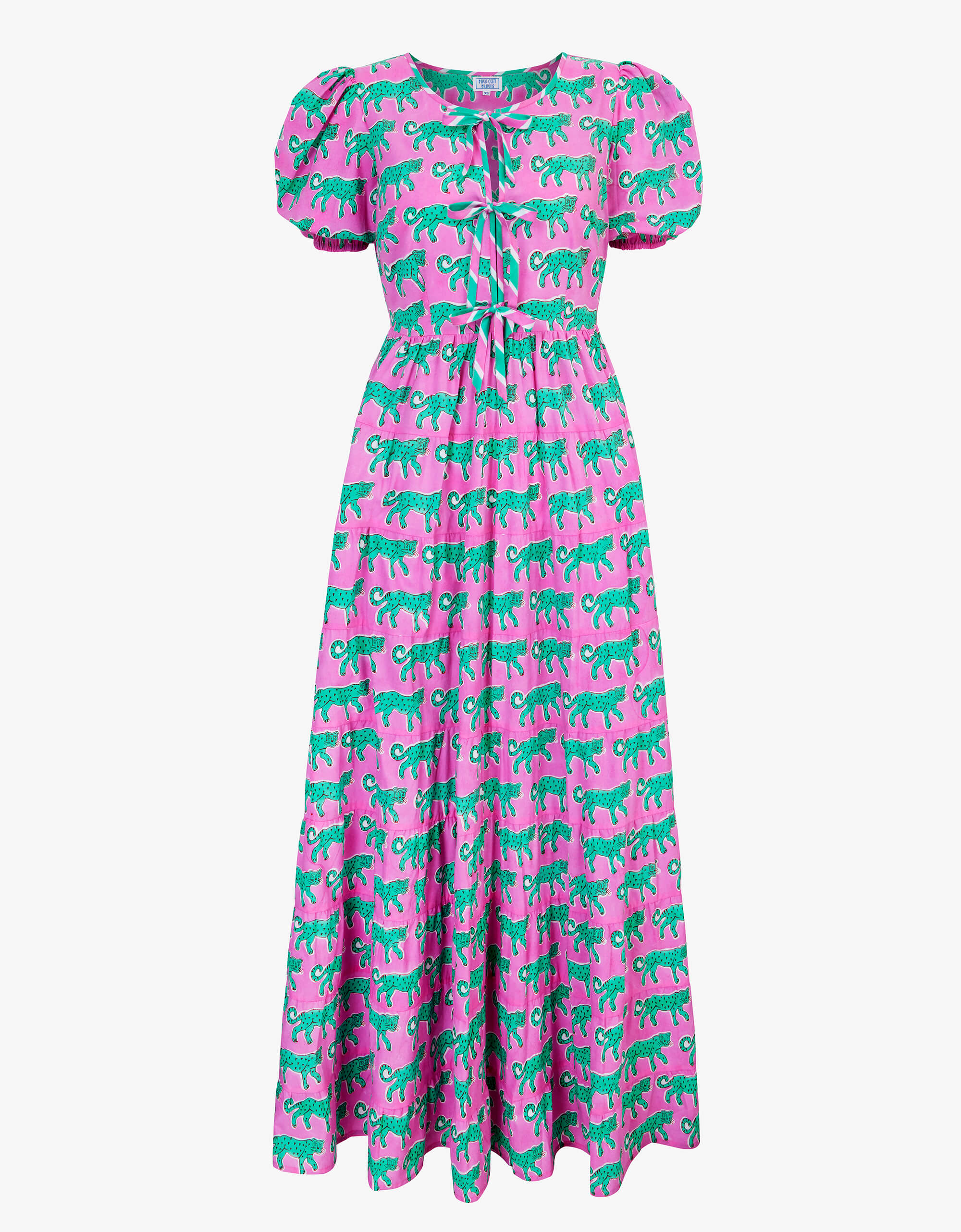 Pink City Prints Mint Leopard Sydney Dress