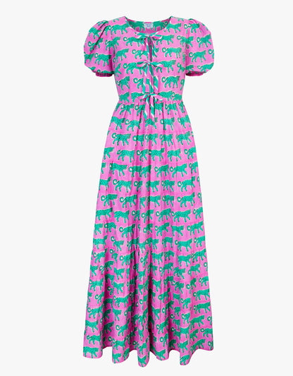 Pink City Prints Mint Leopard Sydney Dress