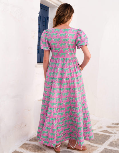 Pink City Prints Mint Leopard Sydney Dress