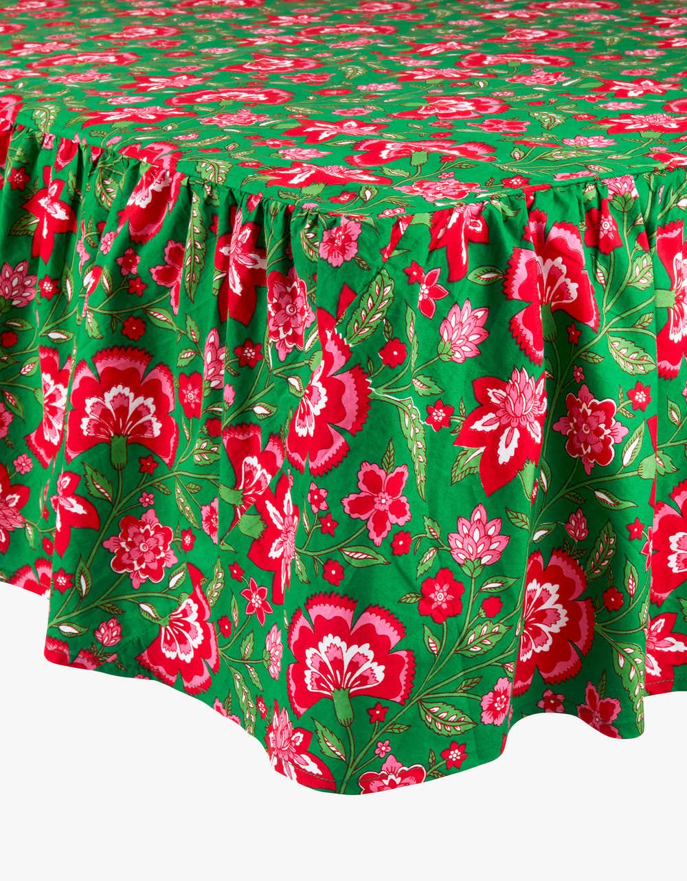 Pink City Prints Mistletoe Jaal Frill Tablecloth