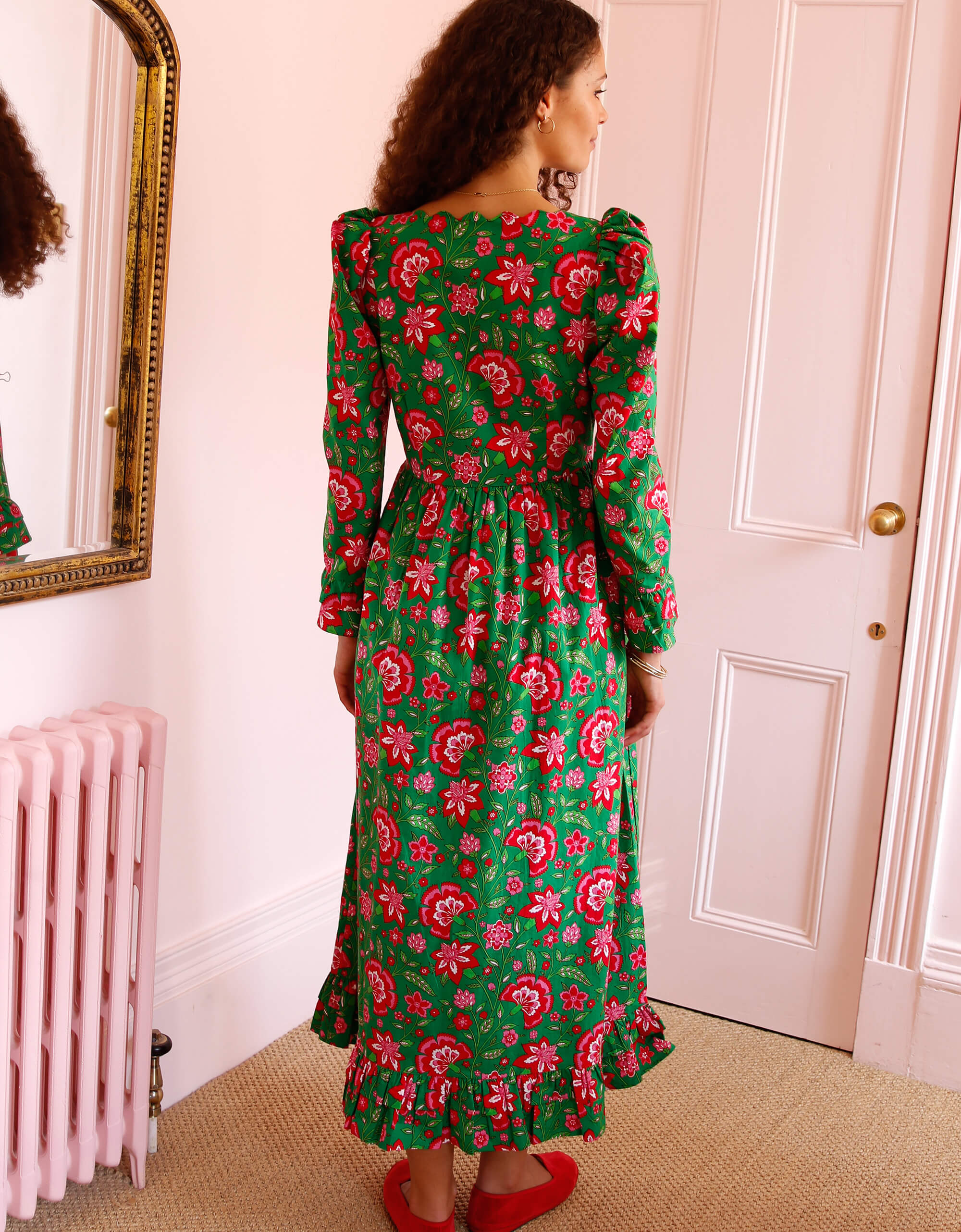 Pink City Prints Mistletoe Jaal Tilda Dress