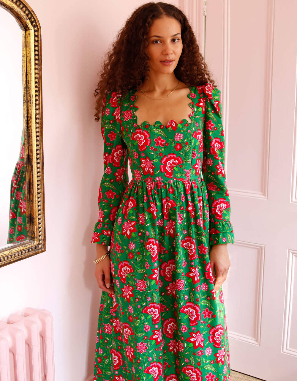 Pink City Prints Mistletoe Jaal Tilda Dress