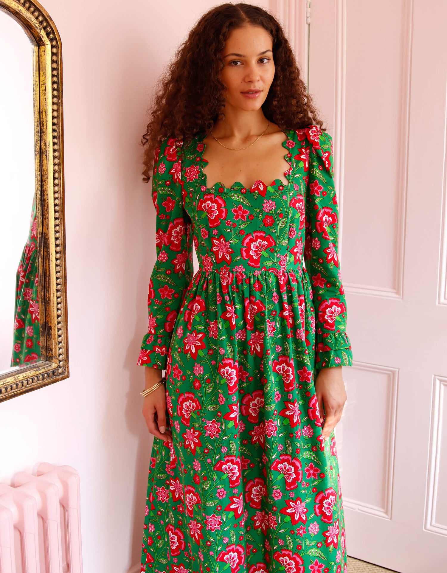 Pink City Prints Mistletoe Jaal Tilda Dress