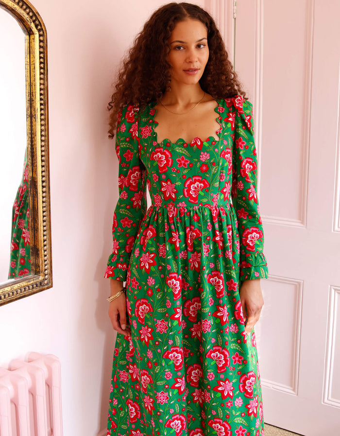 Pink City Prints Mistletoe Jaal Tilda Dress