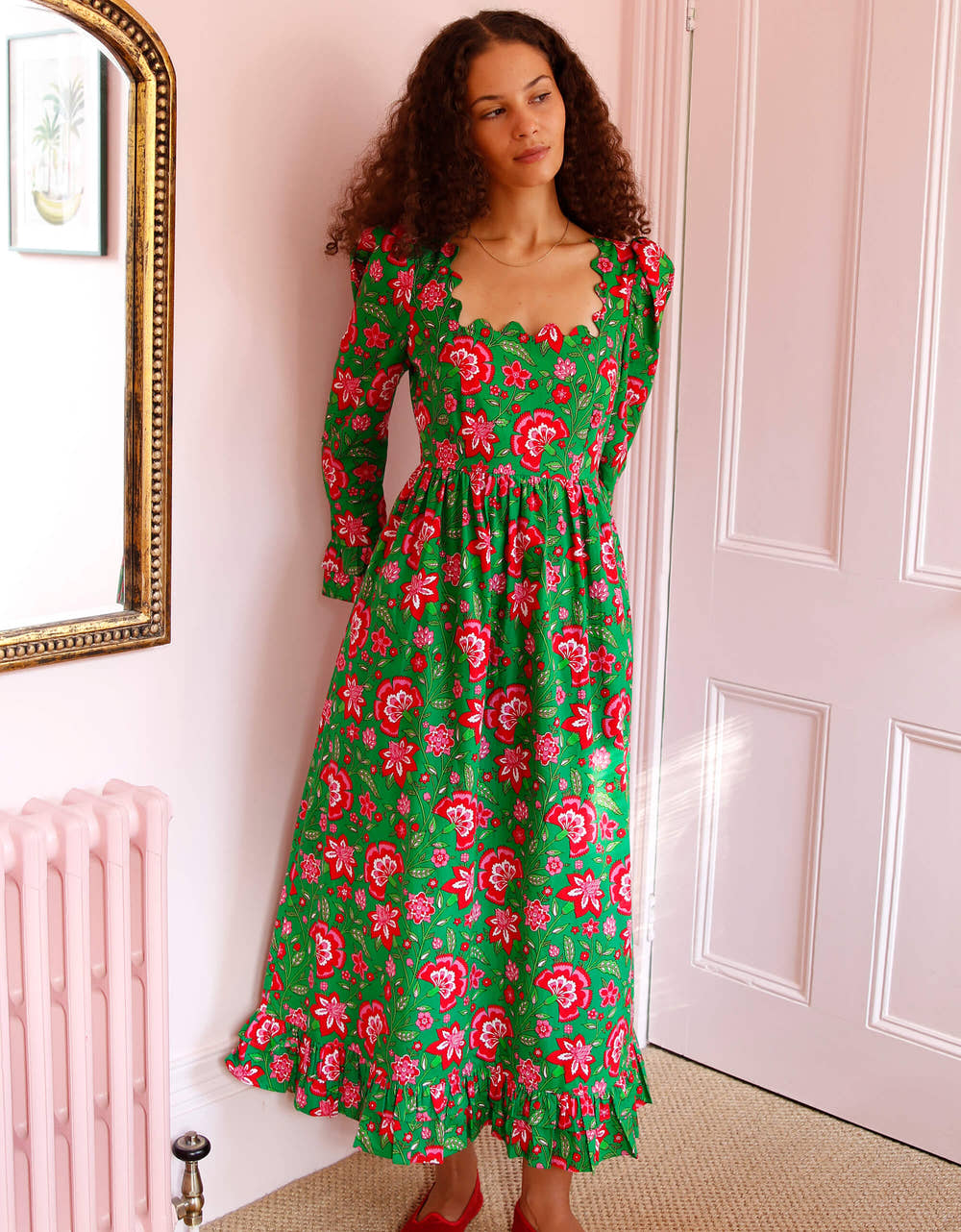 Pink City Prints Mistletoe Jaal Tilda Dress