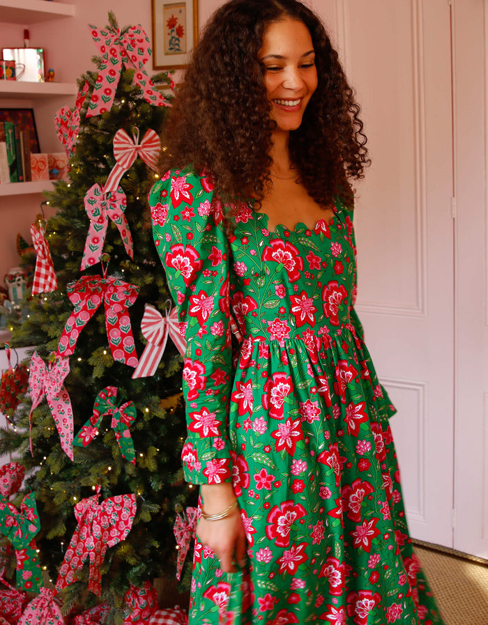 Pink City Prints Mistletoe Jaal Tilda Dress