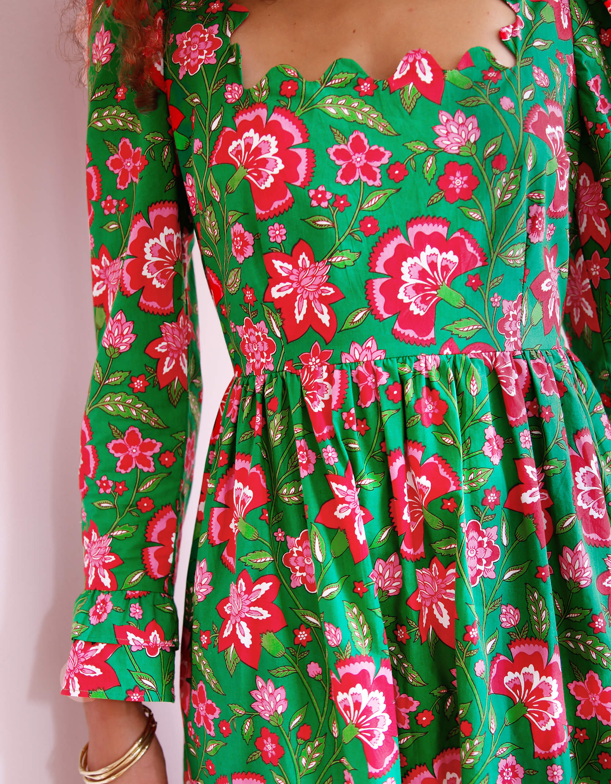 Pink City Prints Mistletoe Jaal Tilda Dress