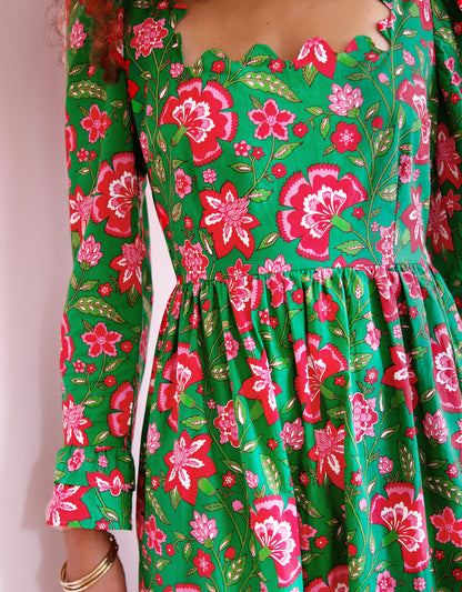 Pink City Prints Mistletoe Jaal Tilda Dress