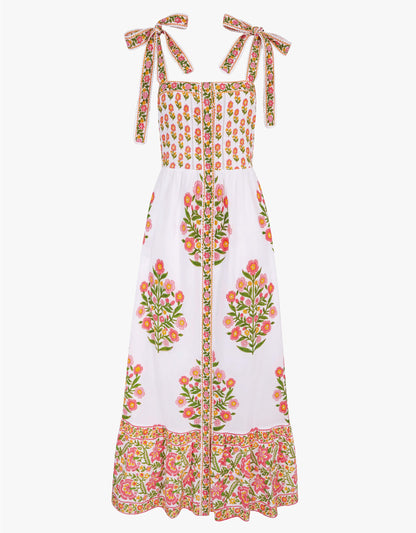 Pink City Prints Mixed Peony Elena Dress