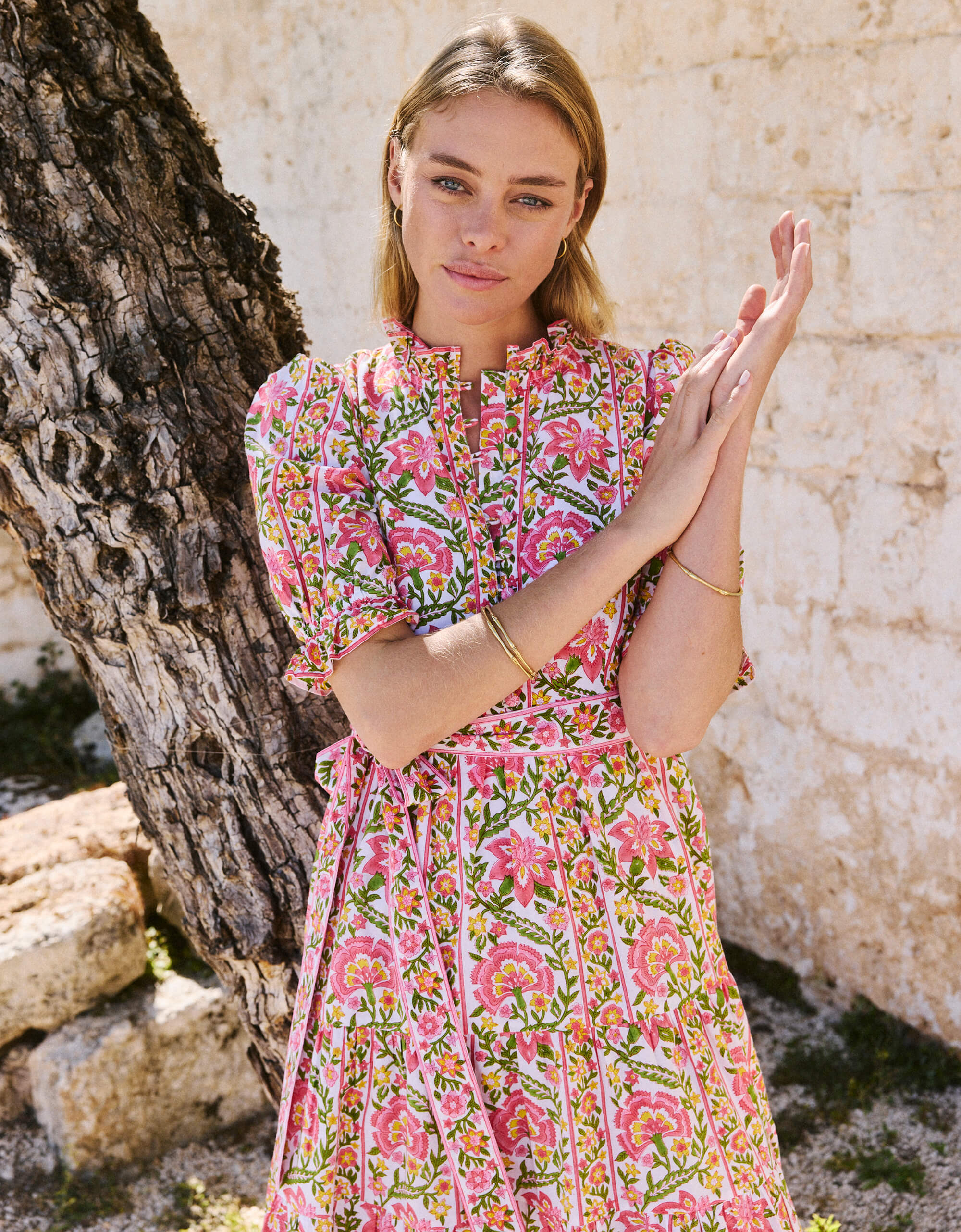 Pink City Prints Moghul Border Matilda Dress