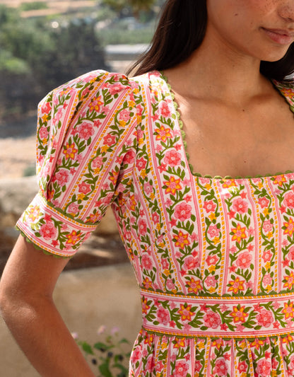 Pink City Prints Mogul Border Evelyn Dress