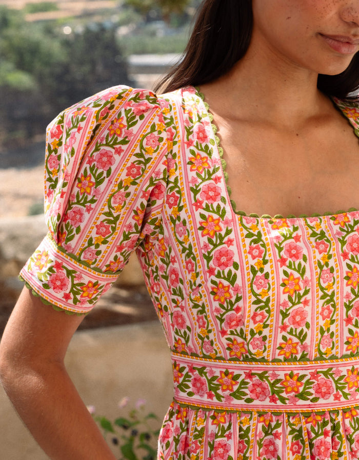 Pink City Prints Mogul Border Evelyn Dress