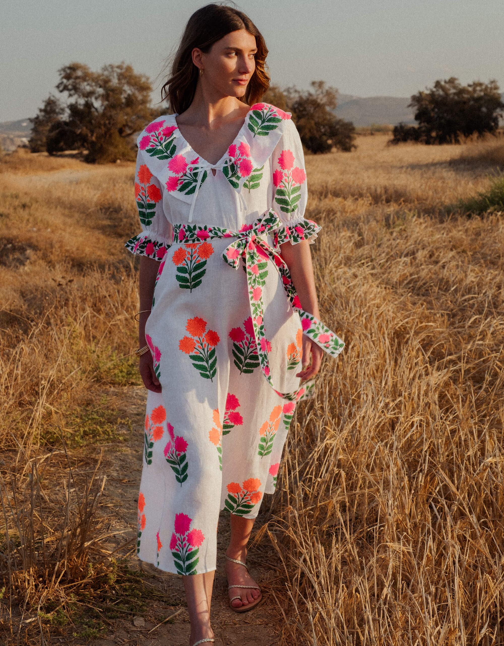 Pink City Prints Neon Buta Ava Dress