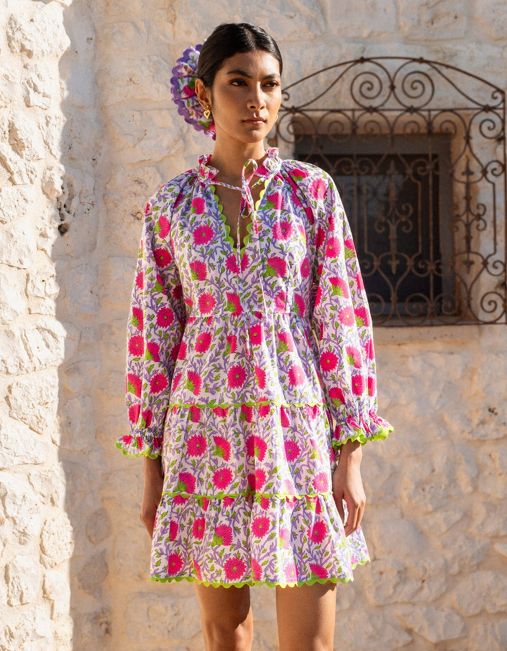 Pink City Prints Neon Camelia Luna Mini