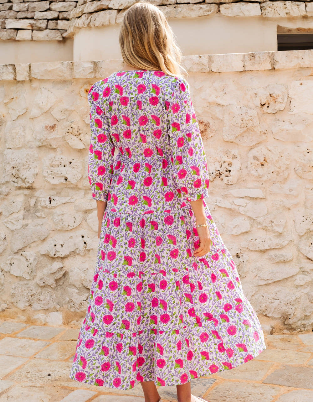 Pink City Prints Neon Camelia Sofia Dress