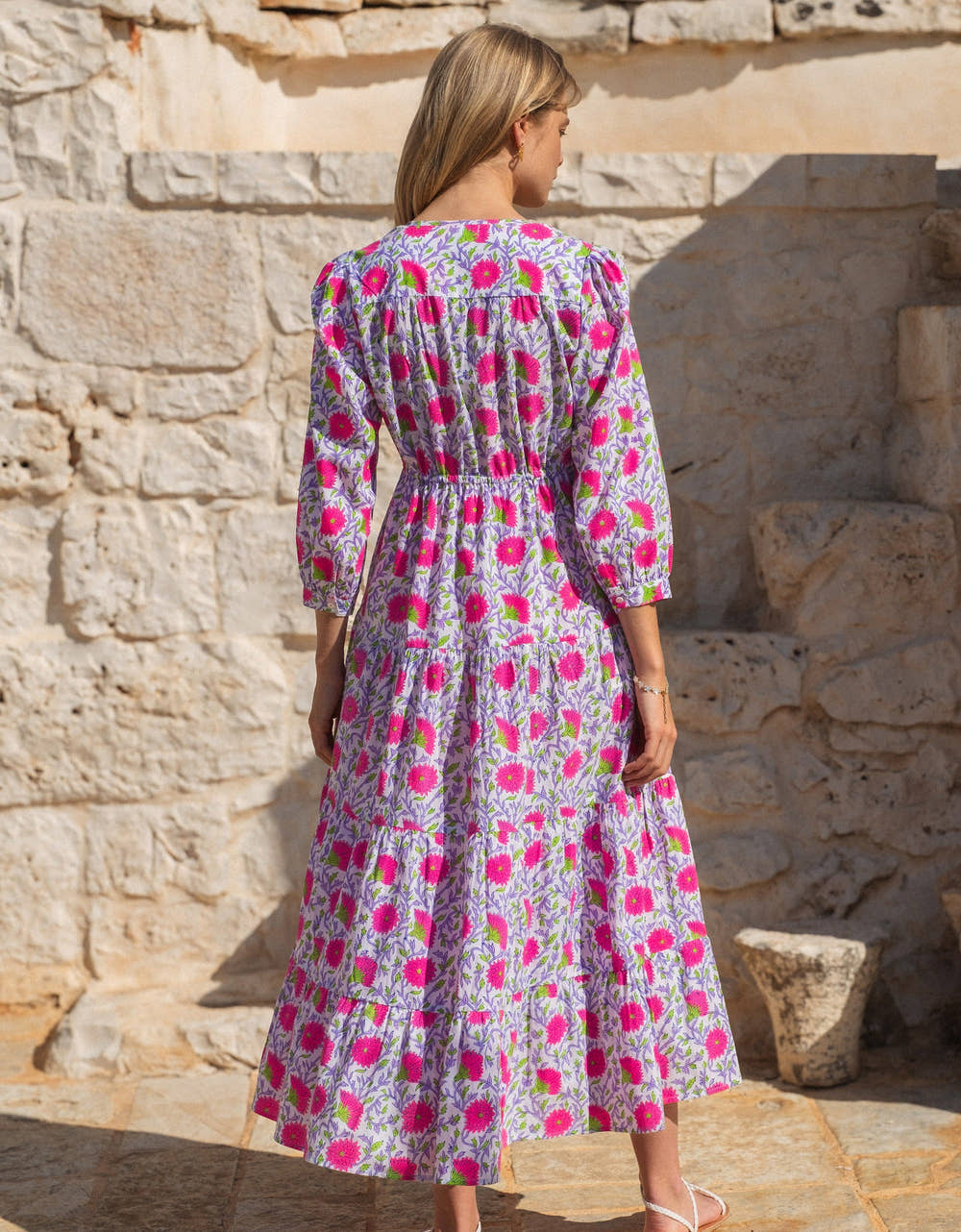 Pink City Prints Neon Camelia Sofia Dress