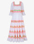 Pink City Prints Neon Fruit Embroidery Celine Dress