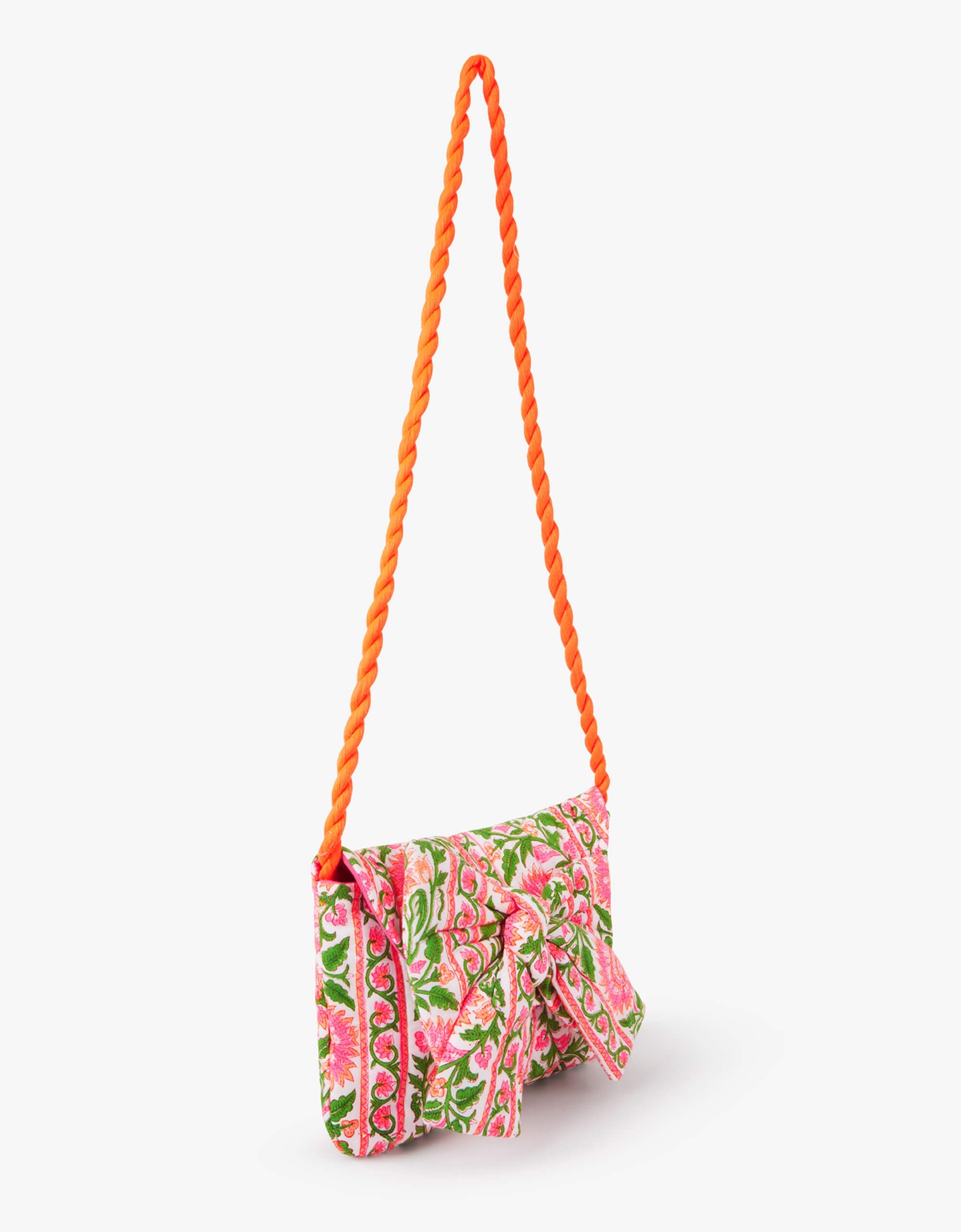 Pink City Prints Neon Peacock Bow Clutch