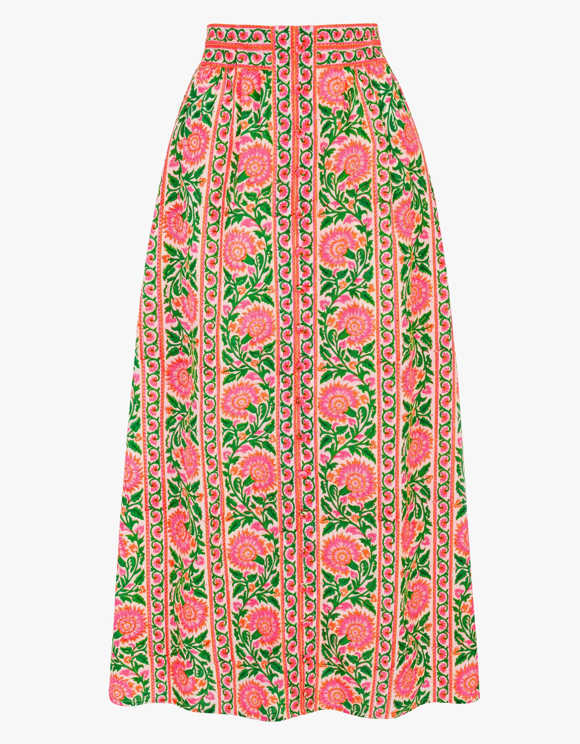 Pink City Prints Neon Peacock Freya Skirt