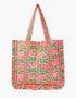 Pink City Prints Neon Peacock Quilted Tote Bag
