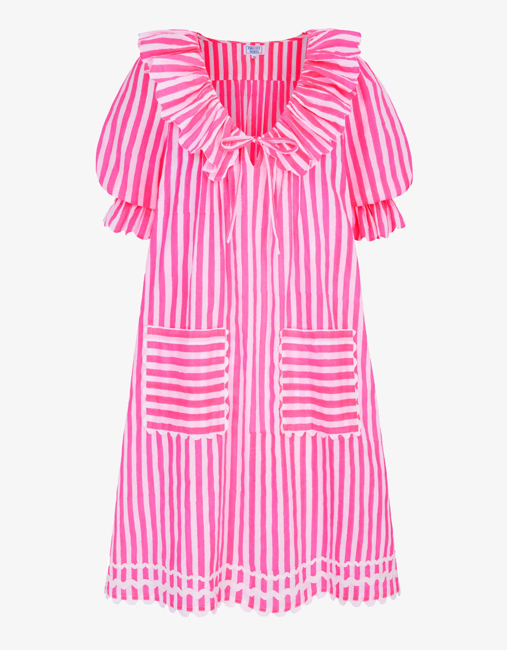 Pink City Prints Neon Pink Stripe Ava Mini
