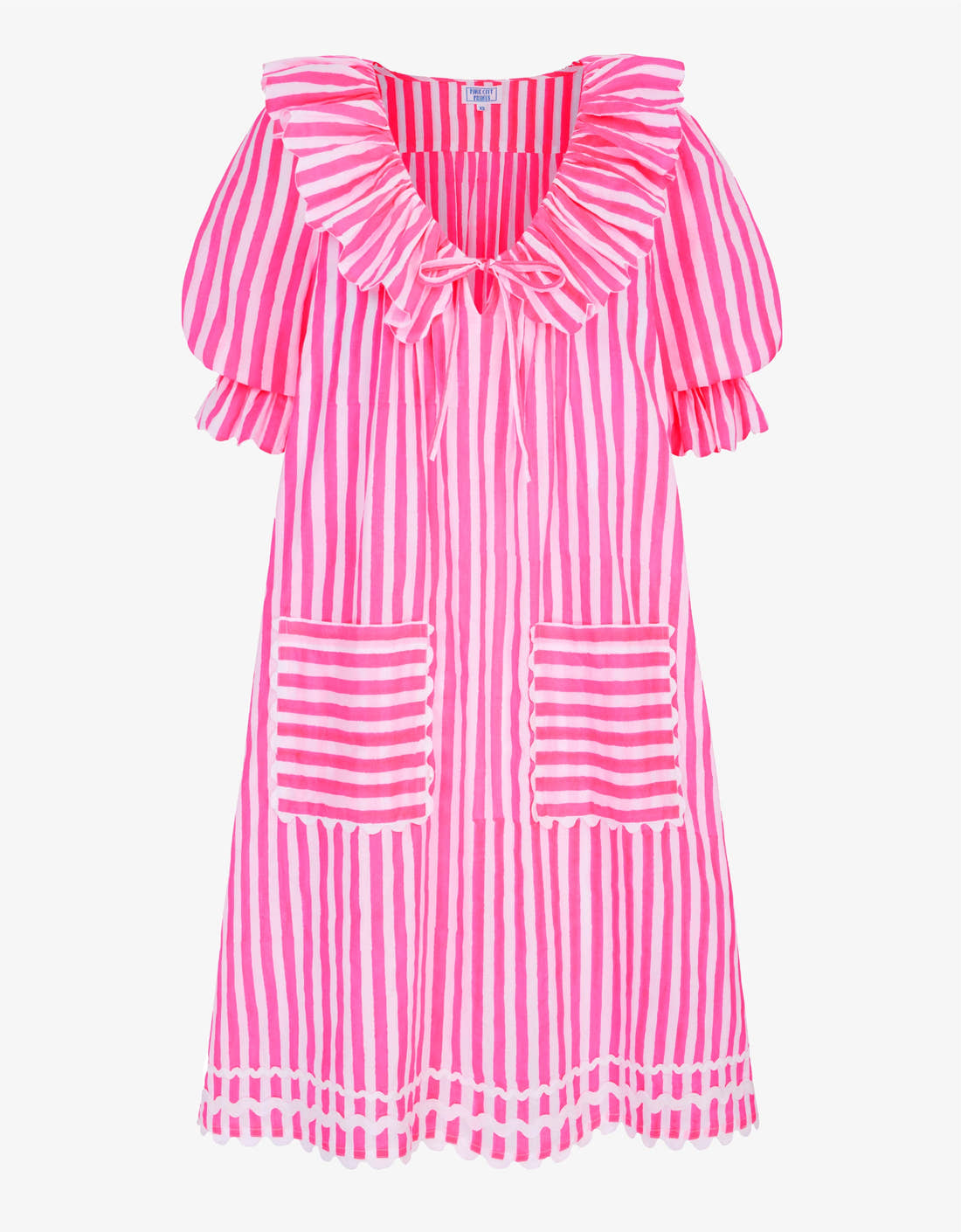 Pink City Prints Neon Pink Stripe Ava Mini