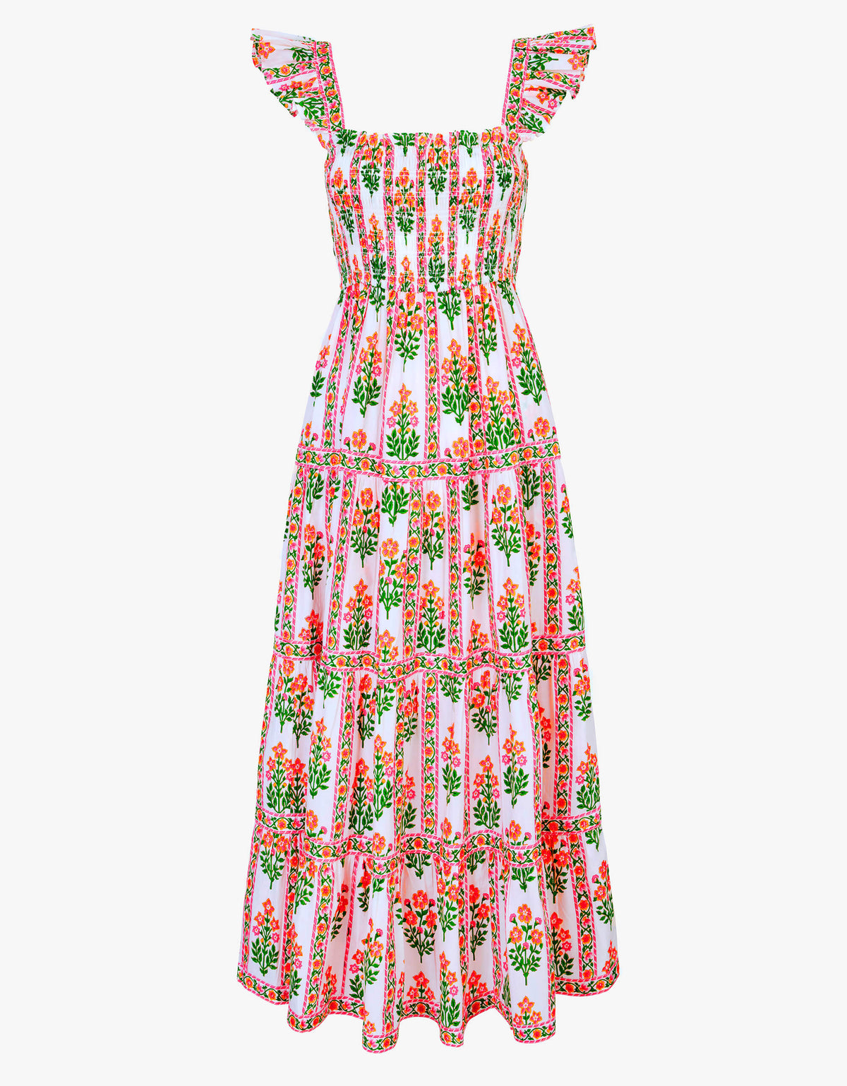 Pink City Prints Neon Sunset Border Jessica Dress