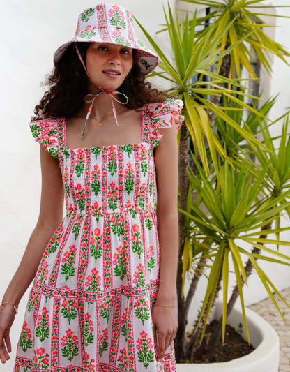 Pink City Prints Neon Sunset Border Jessica Dress