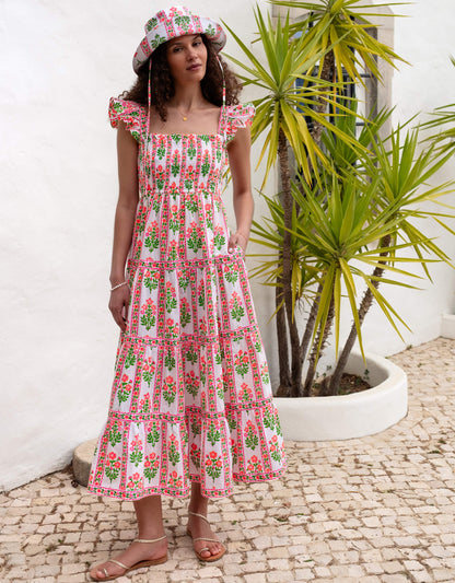Pink City Prints Neon Sunset Border Jessica Dress