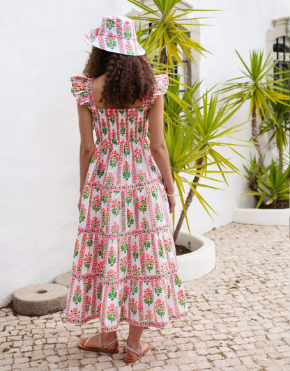 Pink City Prints Neon Sunset Border Jessica Dress