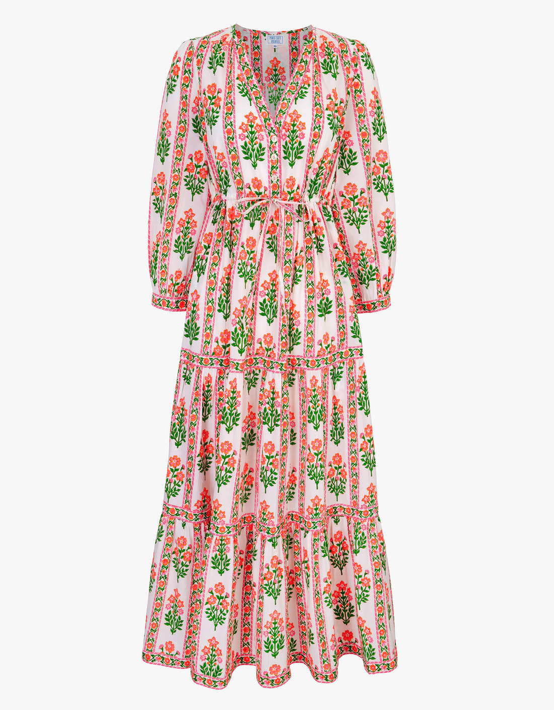 Pink City Prints Neon Sunset Border Sofia Dress