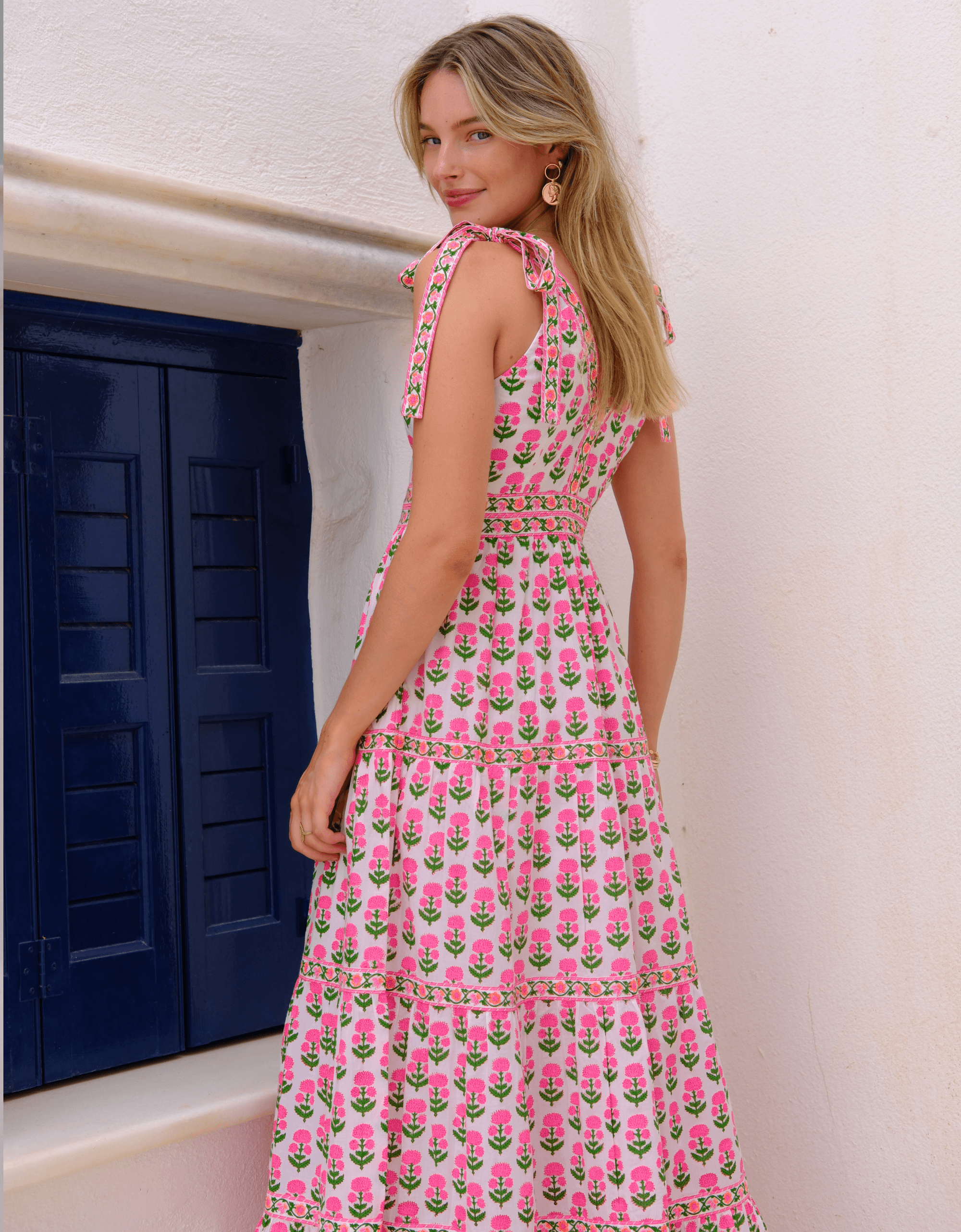 Pink City Prints Neon Sunset Mix Amour Dress