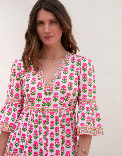 Pink City Prints Neon Sunset Mix Cecilia Dress