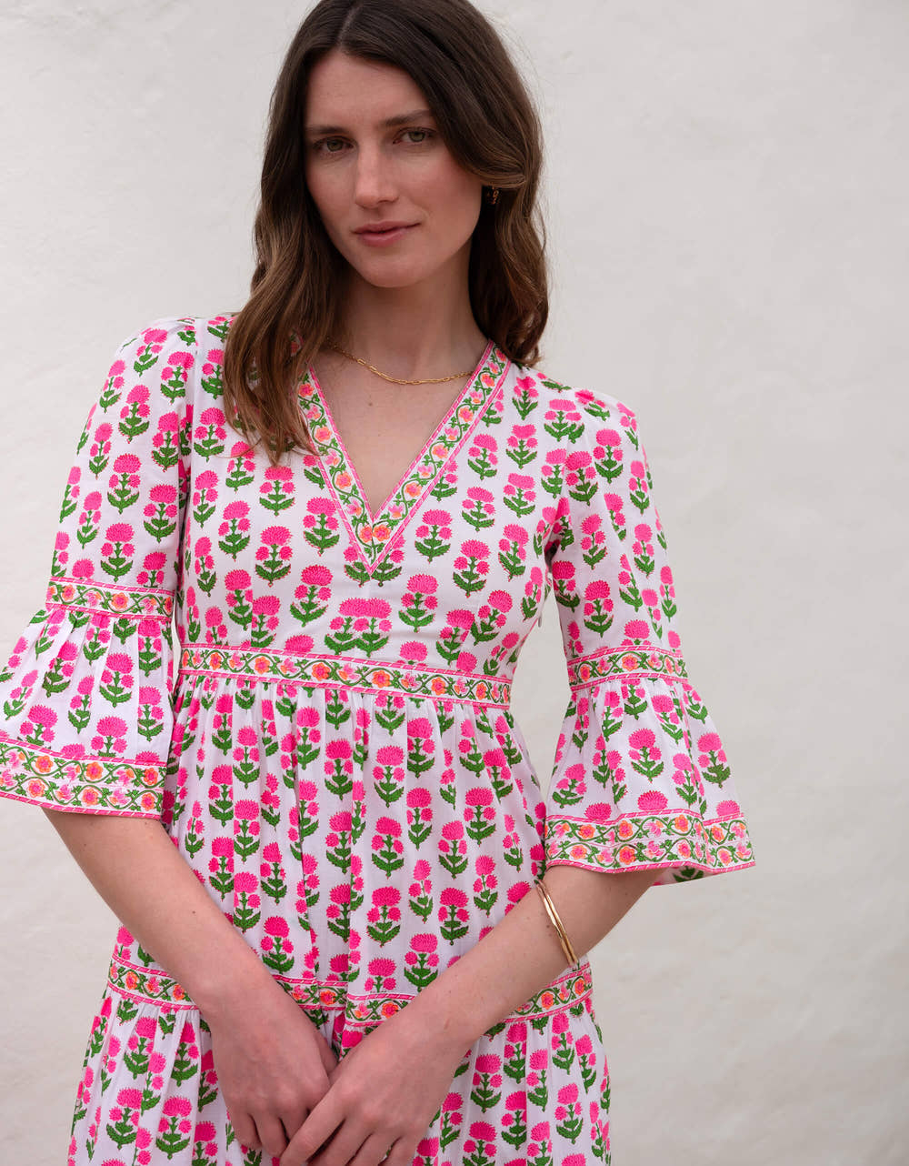 Pink City Prints Neon Sunset Mix Cecilia Dress