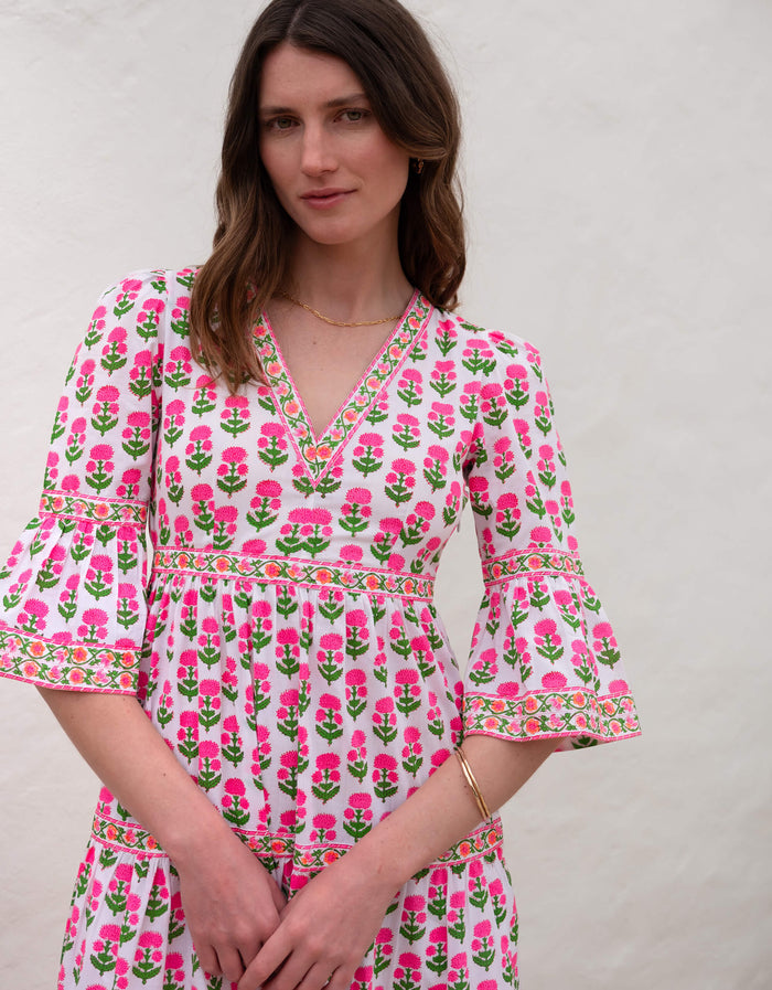 Pink City Prints Neon Sunset Mix Cecilia Dress