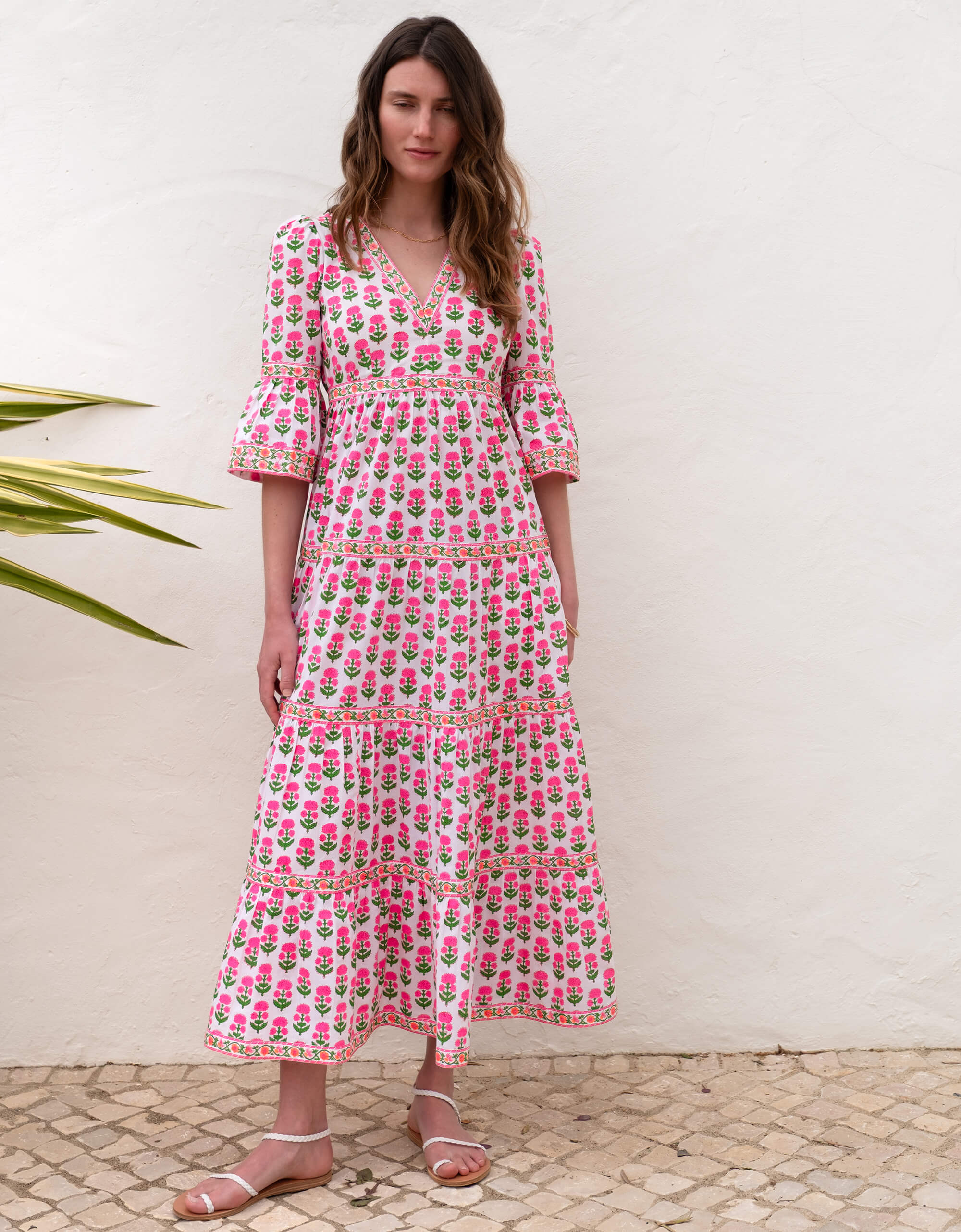 Pink City Prints Neon Sunset Mix Cecilia Dress