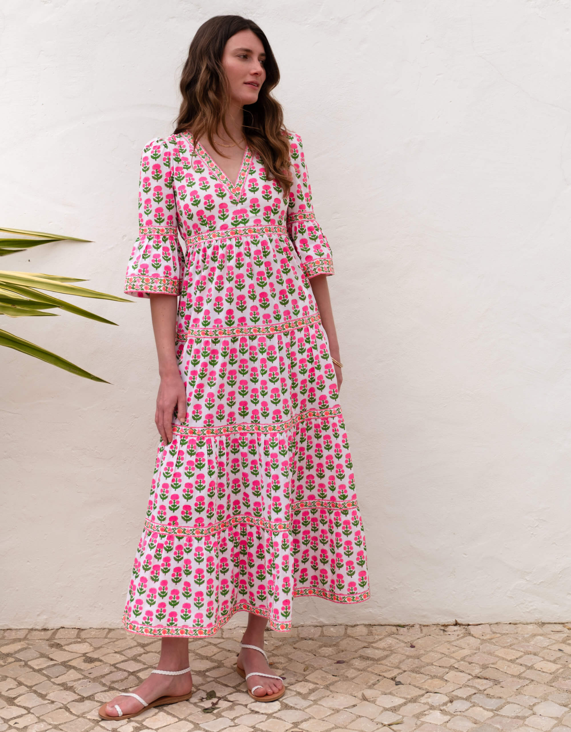 Pink City Prints Neon Sunset Mix Cecilia Dress
