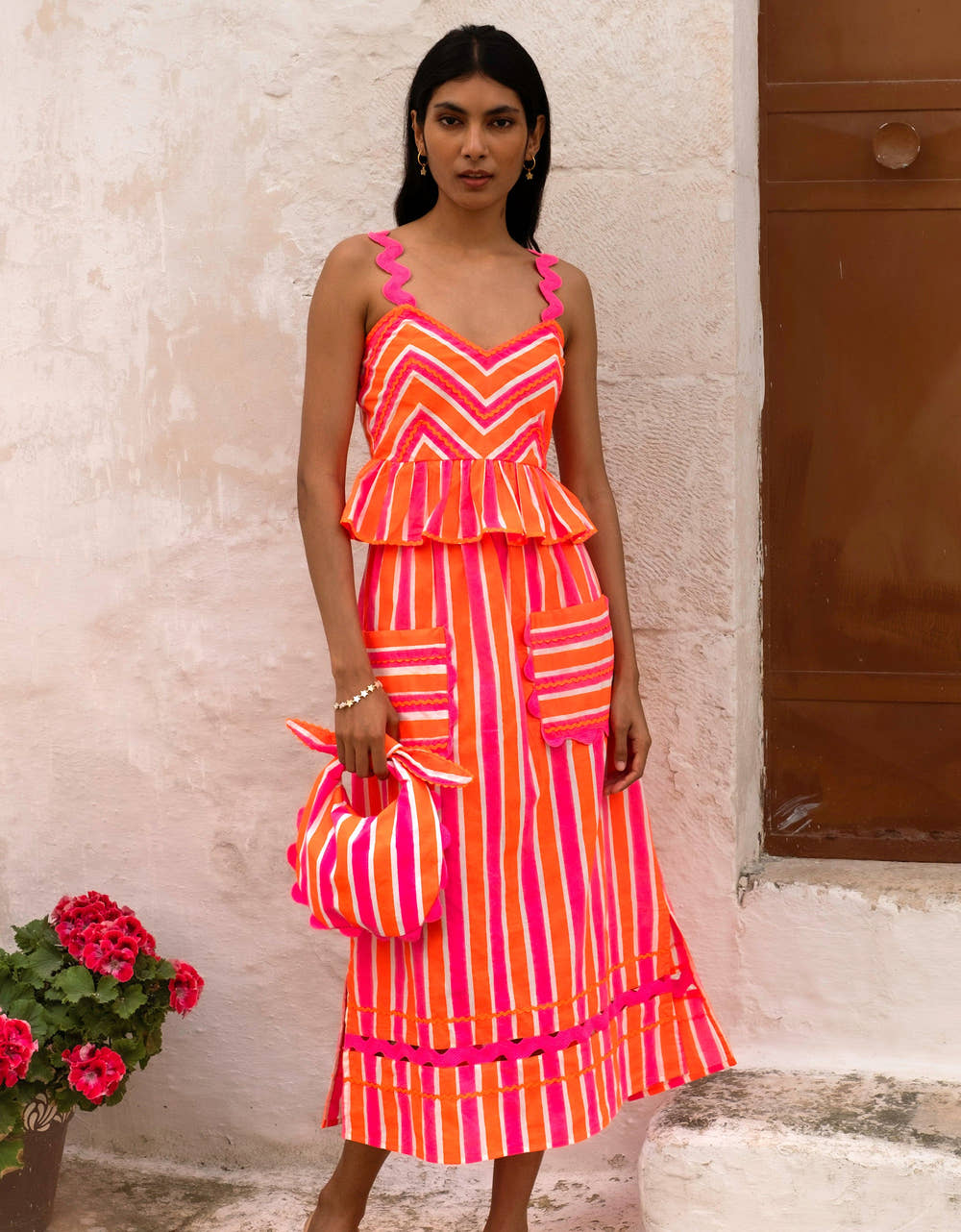 Pink City Prints Neon Sunset Puglia Skirt