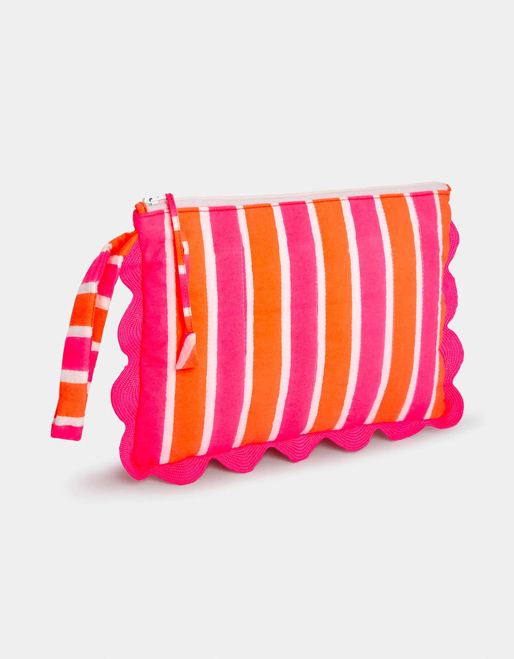 Pink City Prints Neon Sunset Ruffle Pouch