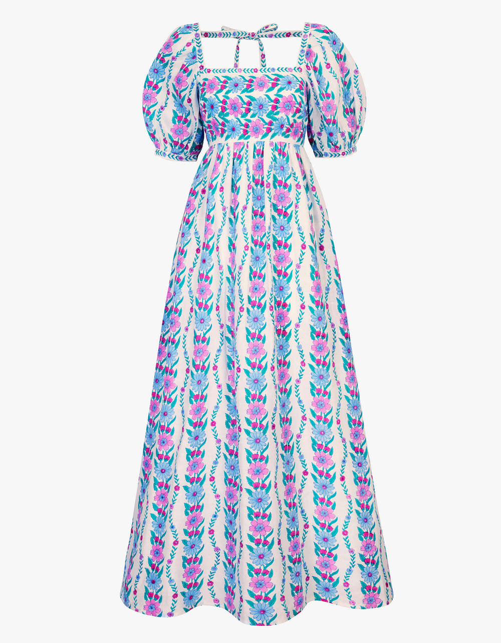 Pink City Prints Orchid Border Elizabeth Dress