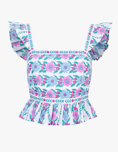 Pink City Prints Orchid Border Freya Top