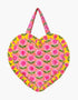 Pink City Prints Peach Buta Heart Bag